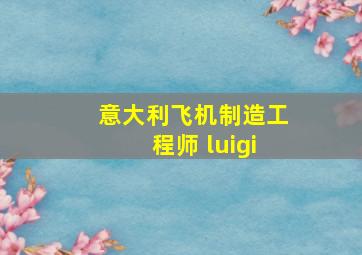 意大利飞机制造工程师 luigi